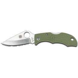 Spyderco LFGP3 Ladybug 3  1.94 Folding Clip Point Plain VG10 SS Blade Foliage Green FRN Handle