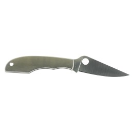 Spyderco C138P GrassHopper  2.30 Folding Clip Point Plain 12C27 Sandvik Blade Engraved Spyderco Bug Stainless Steel Handle