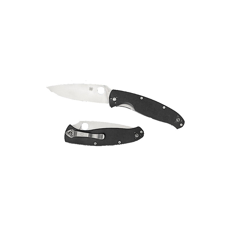 Spyderco C142GP Resilience  4.20 Folding Drop Point Plain 8Cr13MoV SS Blade Black G10 Handle Includes Pocket Clip