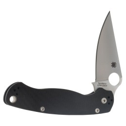 Spyderco C81GP2 Para Military 2  3.42 Folding Drop Point Plain CPM S45VN SS Blade Black G10 Handle Includes Pocket Clip