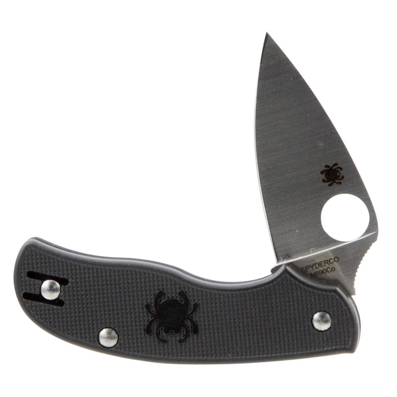 Spyderco C127PBK Urban Lightweight 2.61 Folding Drop Point Plain N690Co SS Blade Black FRN Handle Includes Pocket Clip