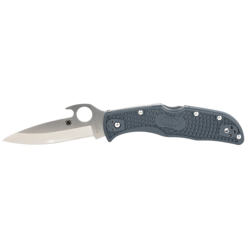 Spyderco C243PGYW Endela Lightweight 3.41 Folding Clip Point Plain VG10 SS Blade BlueGray FRN Handle Includes Pocket Clip