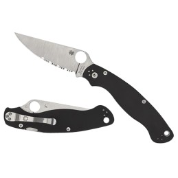 Spyderco C36GP2 Military 2  4 Folding Plain Stonewashed CPM S30V SS BladeBlack Textured G10 Handle Includes Pocket Clip