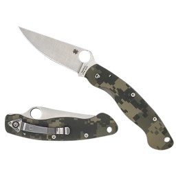 Spyderco C36GPCMO Military  4 Folding Clip Point Plain Stonewashed CPM S30V SS Blade Digital Camo G10 Handle Includes Pocket Cli