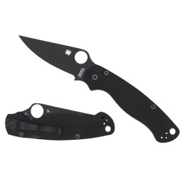 Spyderco C81GPBK2 Para Military 2  3.42 Folding Plain Black DLC CPM S45VN SS BladeBlack Textured G10 Handle Includes Pocket Clip