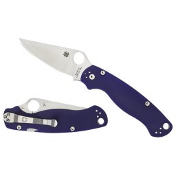 Spyderco C81GPDBL2 Para Military 2  3.42 Folding Plain Satin CPM S110V BladeDark Blue Textured G10 Handle Includes Pocket Clip