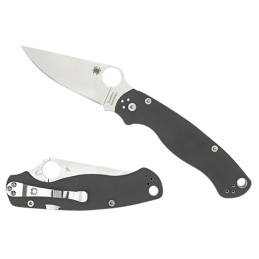 Spyderco C81GPDGY2 Para Military 2  3.47 Folding Plain Satin Maxamet Steel BladeDark Gray Textured G10 Handle Includes Pocket Cl