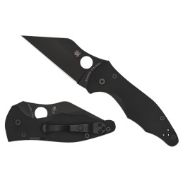 Spyderco C85GPBBK2 Yojimbo 2  3.20 Folding Wharncliffe Plain Black DLC CPM S30V SS BladeBlack Textured G10 Handle Includes Pocke