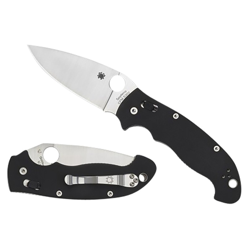 Spyderco C95GP2 Manix 2  XL 3.85 Folding Plain Satin CPM S30V SS BladeBlack Textured G10 Handle Includes Pocket Clip