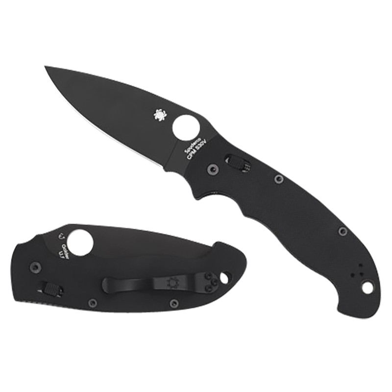 Spyderco C95GPBBK2 Manix 2  XL 3.85 Folding Plain Black DLC CPM S30V SS BladeBlack Textured G10 Handle Includes Pocket Clip