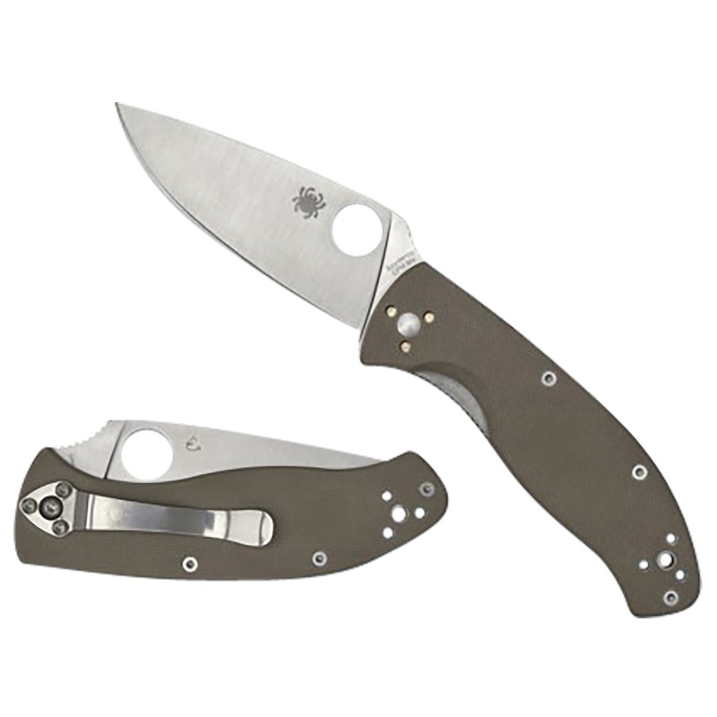 Spyderco C122GBNM4P Tenacious  3.35 Folding Plain CPM M4 Blade Brown Textured G10 Handle Includes Pocket Clip