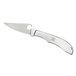 Spyderco C137P Honeybee  1.63 Folding Plain Satin 3Cr13MoV SS Blade Satin Stainless Steel Handle