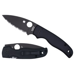 Spyderco C229GPBK Shaman  3.58 Folding Plain Black DLC CPM S30V SS BladeBlack Textured G10 Handle Includes Pocket Clip