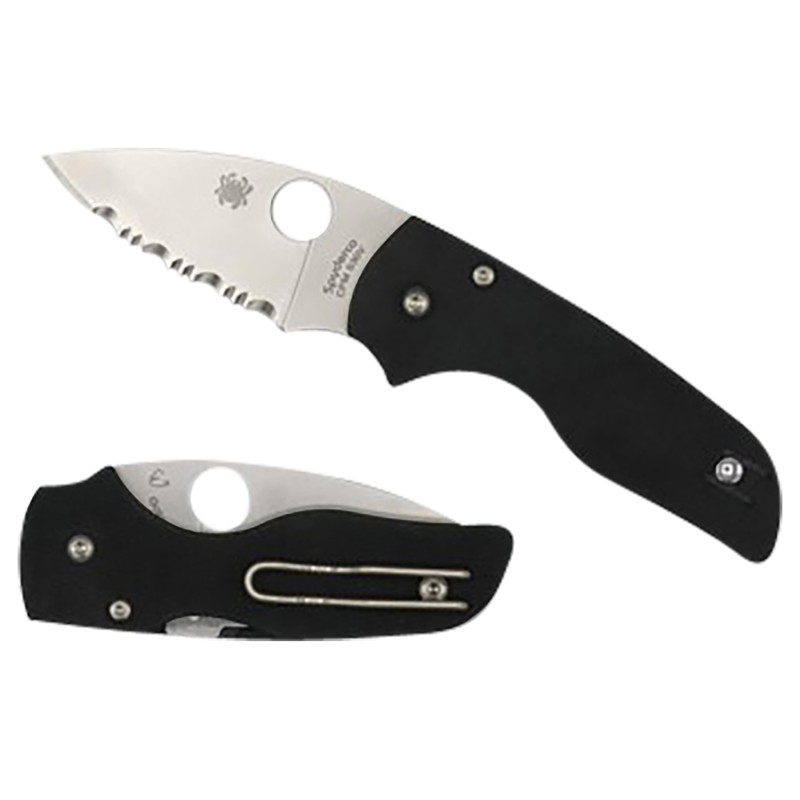 Spyderco C230GP Lil Native  2.42 Folding Plain Satin CPM S30V SS BladeBlack Textured G10 Handle Includes Pocket Clip