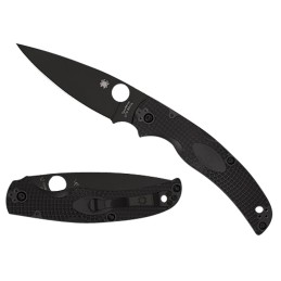 Spyderco C244PBBK Native Chief Lightweight 4.02 Folding Plain Black DLC CTS BD1N SS BladeBlack Textured FRN Handle Includes Pock