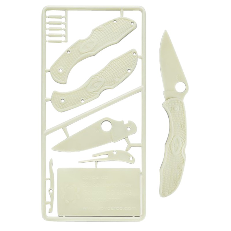 Spyderco PLKIT1 Delica 4 Plastic Kit For Children Ages 7 GlowInTheDark Plastic