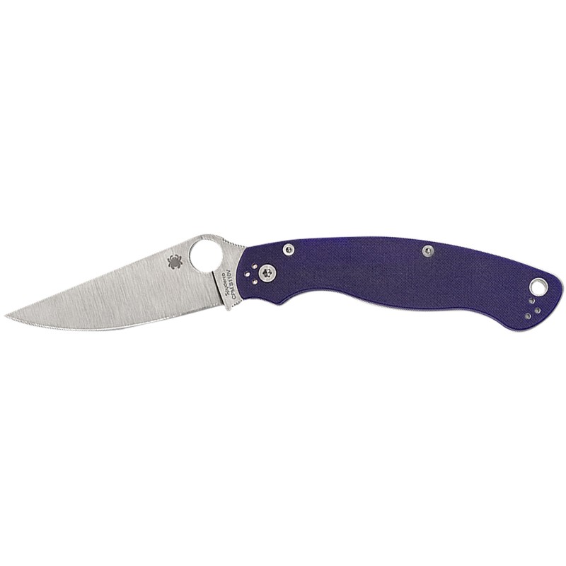 Spyderco C36GPDBL2 Military 2  4 Folding Plain Satin CPM S30V SS Blade Dark Blue Textured G10 Handle