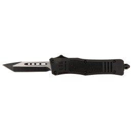 Steel River Knives MT616BT Spartan  Mini 2.75 OTF Tanto Plain BlackSilver 440C SS Blade 4.25 Black Aluminum Zinc Alloy Handle