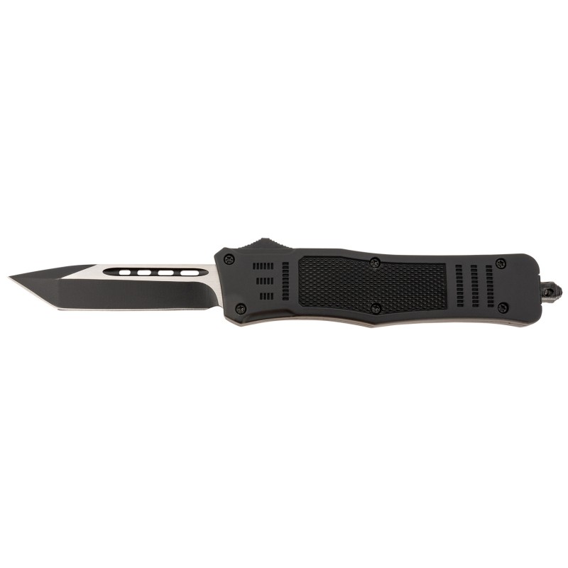 Steel River Knives T618BT Spartan  Medium 3.25 Tanto Plain BlackSilver 440C SS Blade 4.50 Black Aluminum Zinc Alloy Handle