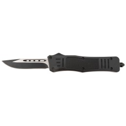 Steel River Knives T618BDP Spartan  Medium 3.25 Drop Point Plain BlackSilver 440C SS Blade 4.50 Black Aluminum Zinc Alloy Handle