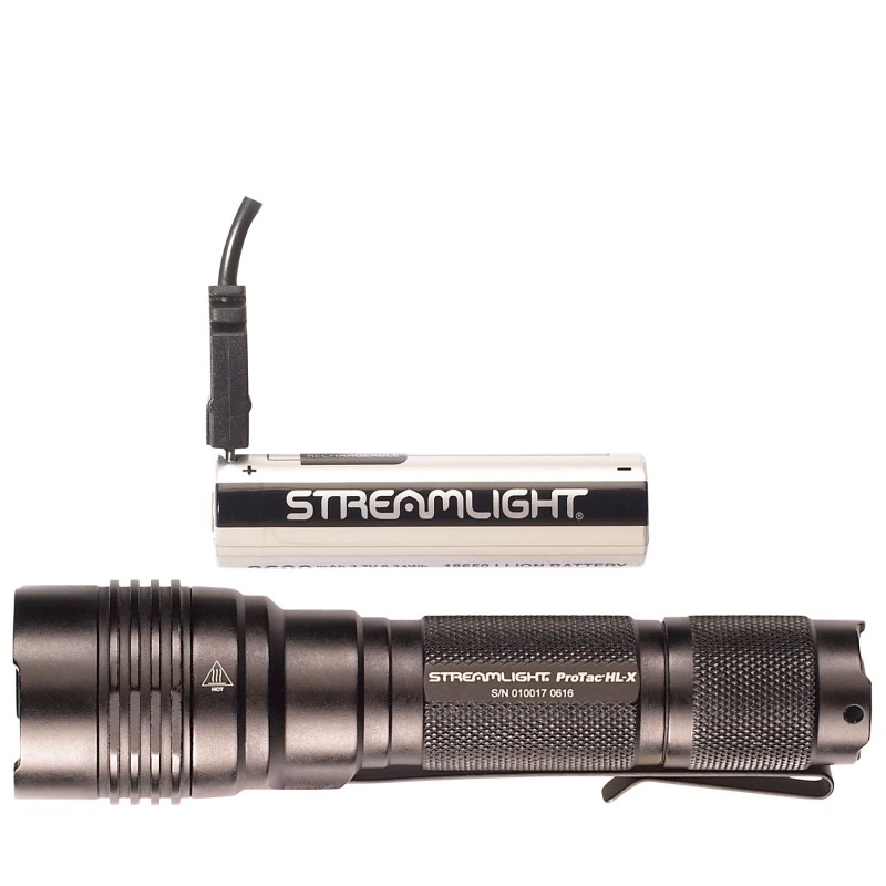 Streamlight 88084 ProTac HLX USB Flashlight  Black Anodized 654001000 Lumens   White LED