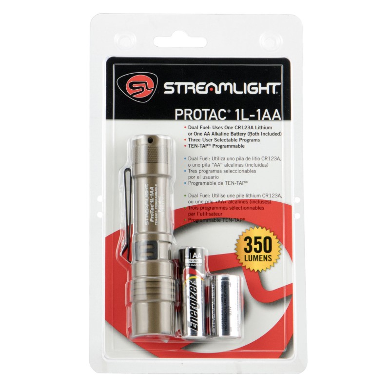 Streamlight 88073 ProTac 1L1AA Everyday Carry Flashlight  Coyote 40150350 Lumens White C4 LED