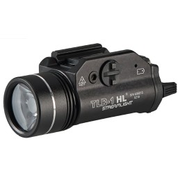 Streamlight 69889 TLR1 HL Black Anodized Aluminum 1000 Lumens White LED Bulb 283 Meters Beam Picatinny RailRail Clamp Mount