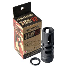 Strike Industries JCOMP2223 JComp Gen 2 Black Steel w 1228 tpi Threads 2.55 OAL 0.26 Diameter 0.87 Diameter 5.56x45mm NATO Fits 