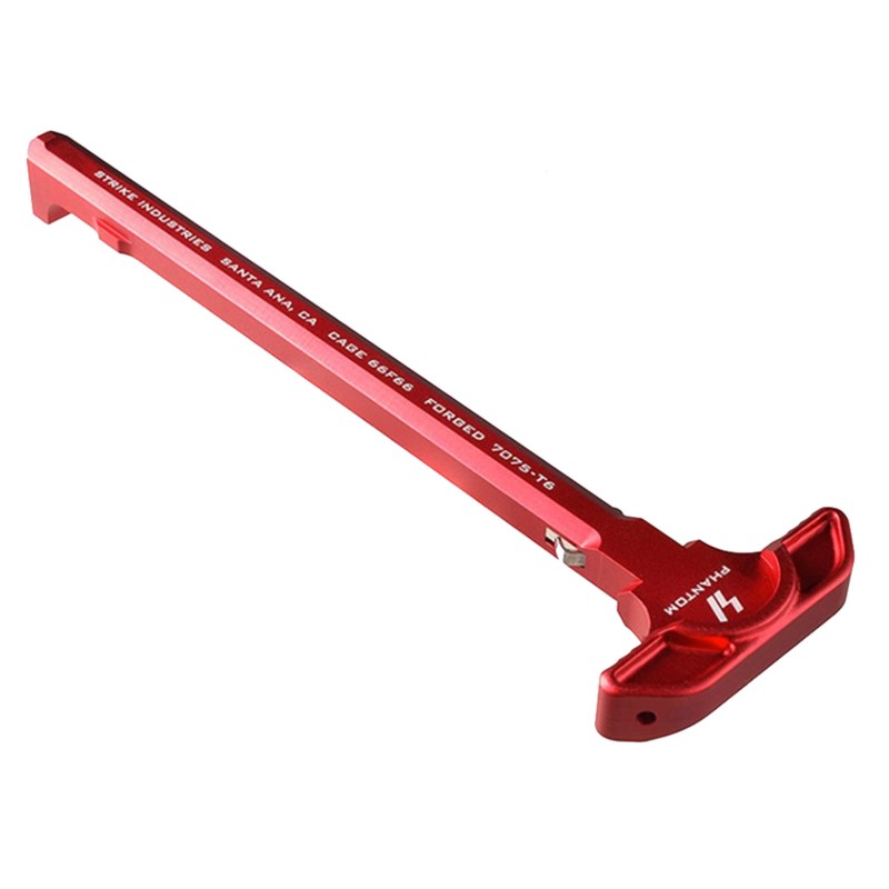 Strike ARSLCHRED Latchless Charging Handle AR15 Red Anodized Aluminum