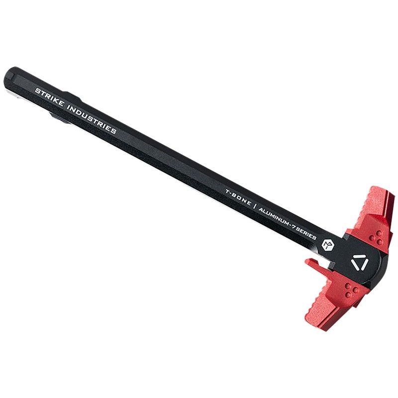 Strike Industries ARTBCH223BKRED TBone Charging Handle .2235.56x45mm Nato Red Polymer Handles Aluminum Shaft for AR15