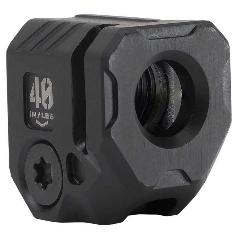 Strike Industries MCQUAD Micro Threaded Compensator Black Steel 0.89 OAL Compatible w 9mm357 SIG