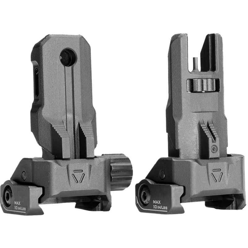 Strike Industries SPBUS Strike Polymer Backup Sights  Black Folding for AR15