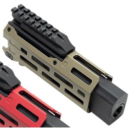 Strike Industries CEVOHG6FDE Strike  6 MLok Flat Dark Earth Aluminum with Faux Suppressor for CZ Scorpion EVO 7.72 Barrel Length