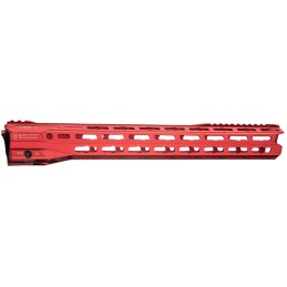 Strike Industries GRIDLOKLITE17RED GridLok Lite with Quick Rail Detach System 17L 1.57D MLOK Red Aluminum for AR15