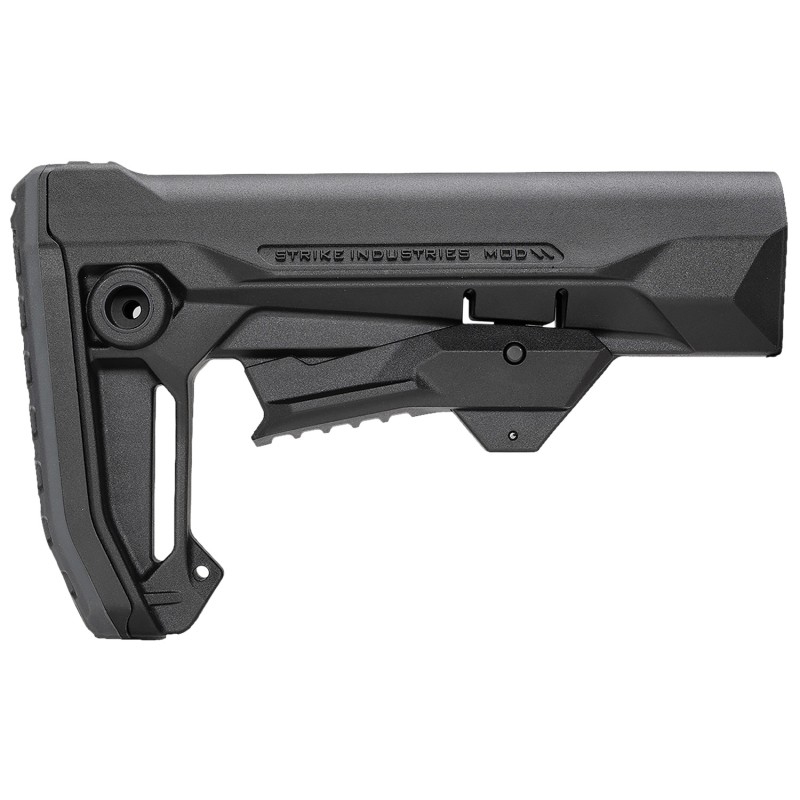 Strike Industries STRIKEESMOD2BK MOD2 Rifle Stock Black Polymer Compatible w AR Style Buffer Tubes