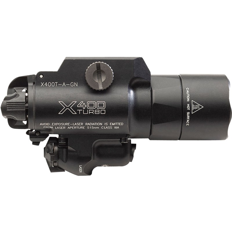 SureFire X400TAGN X400TAGN Turbo Black Anodized 650 Lumens White LEDGreen Laser