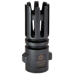 Gemtech 12145 Quickmounts Flash Hider Black Steel with 1228 tpi Threads  2.40 OAL for 5.56x45mm NATO ARPlatform