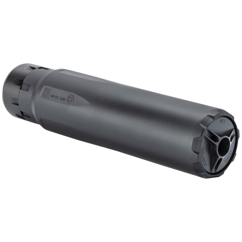 Gemtech 13549 Abyss  5.56mm Cal Black Stainless SteelTitanium Tube Muzzle Brake  ETM Adapter Included