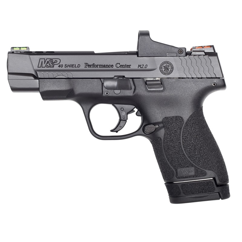 Smith  Wesson 11798 MP Performance Center Shield M2.0 wOptic MicroCompact Frame 40 SW 6171 4 Black Armornite Ported Stainless St