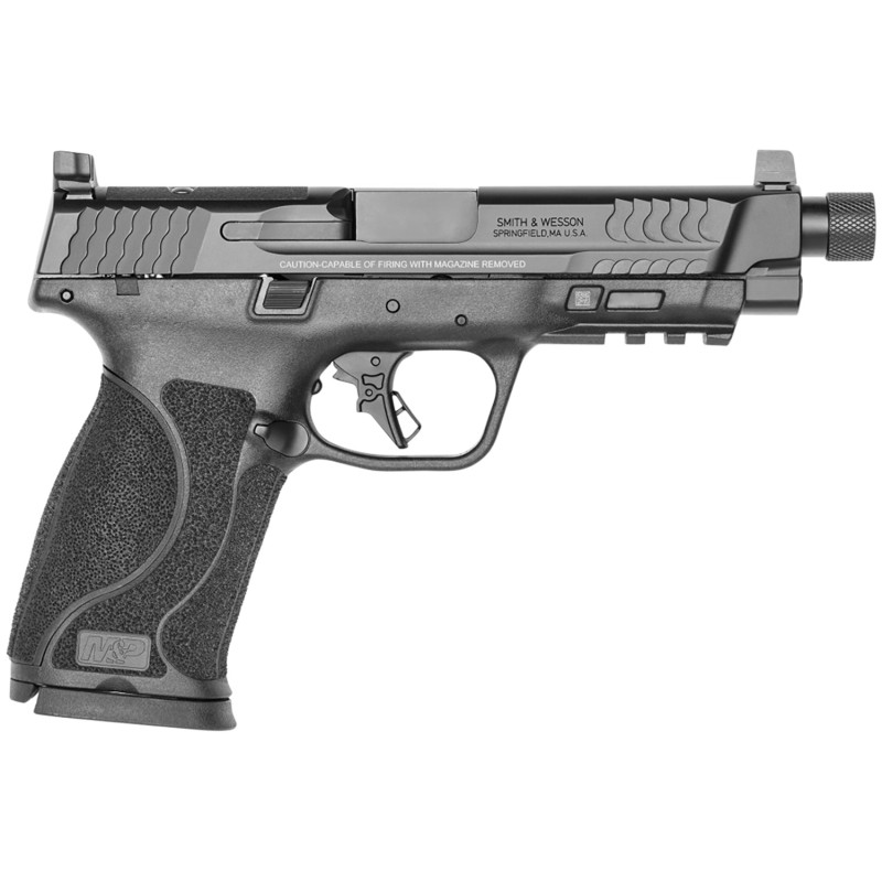 Smith  Wesson 13586 MP M2.0  Full Size 45 ACP 101 5.12 Black Armornite Steel Threaded Barrel  Optic ReadySerrated Slide Matte Bl