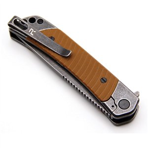 Duo Linerlock Drop Point Brown
