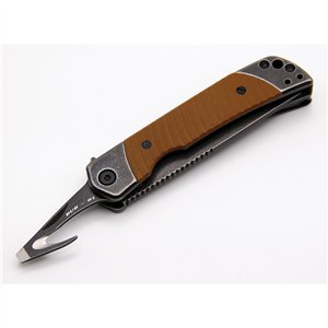 Duo Linerlock Drop Point Brown