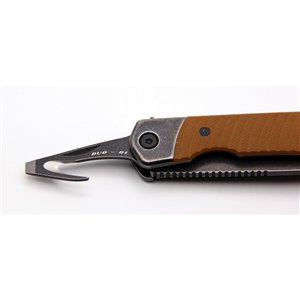 Duo Linerlock Drop Point Brown