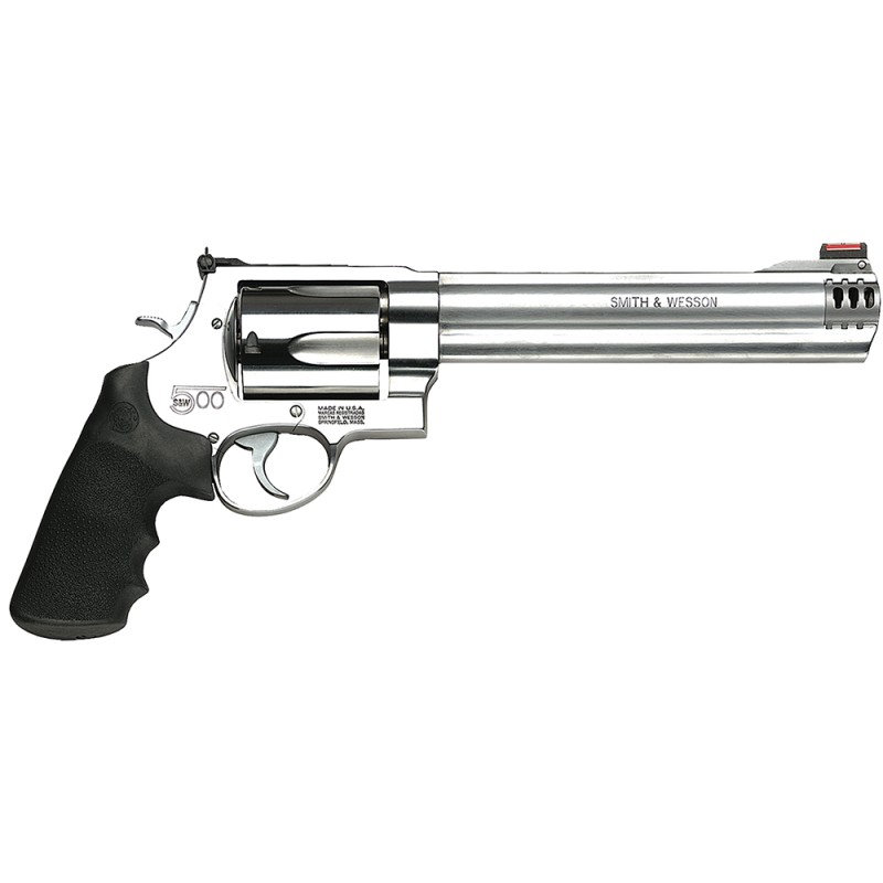 Smith  Wesson 163501 Model 500  500 SW Mag Caliber with 8.38 Threaded Barrel 5rd Capacity Cylinder Overall Satin Finish Stainles