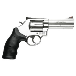 Smith  Wesson 164222 Model 686  357 Mag or 38 SW Spl P Stainless Steel 4.12 Barrel 6 Shot Satin Stainless Steel LFrame Red Ramp 