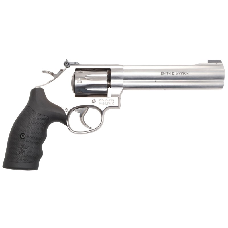 Smith  Wesson 12460 Model 648  22 WMR Stainless Steel 6 Full Underlug Barrel 8rd Cylinder  KFrame Synthetic Grip Internal Lock