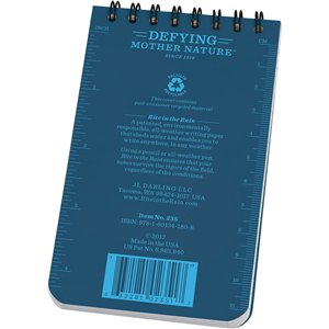 Top Spiral Notebook 3x5 Blue
