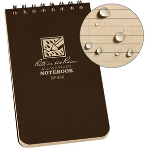 Top Spiral Notebook 3x5 Brown