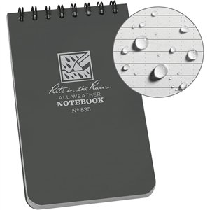 Top Spiral Notebook 3x5 Gray