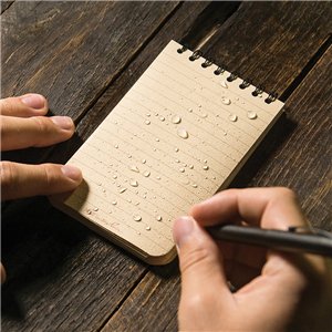 3 x 5 Top Spiral Notebook Tan